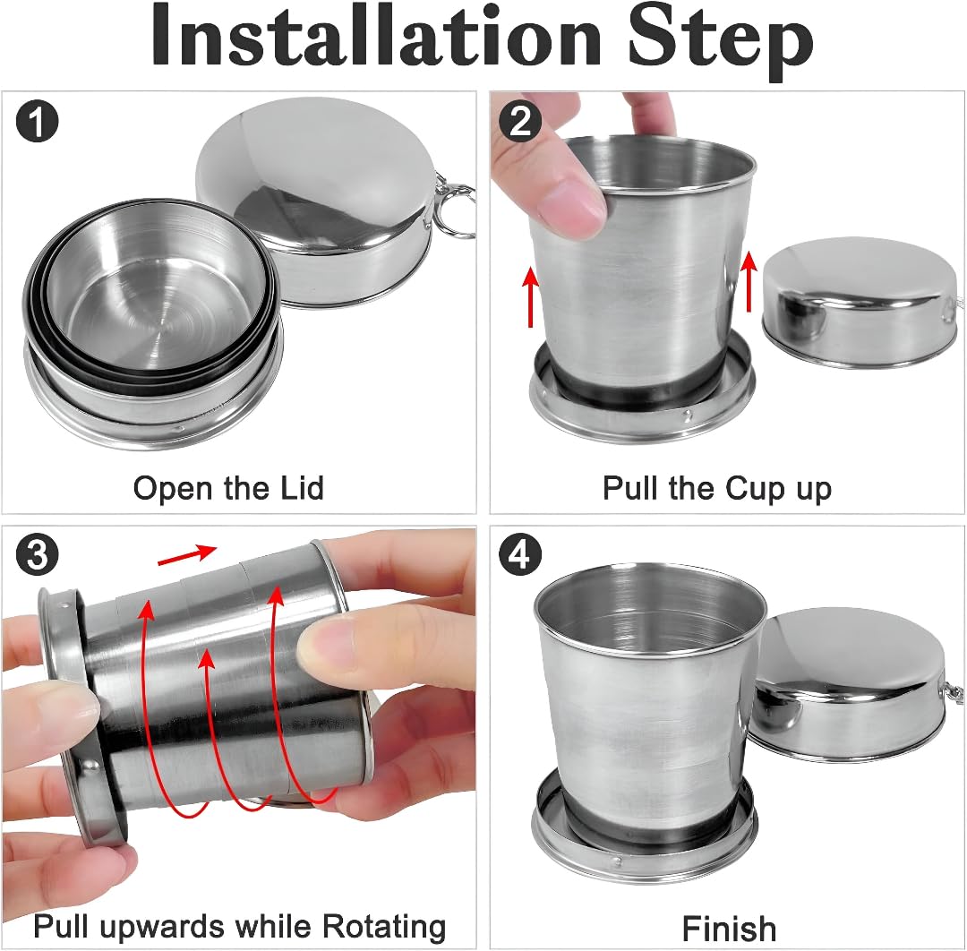 Foldable Stainless Steel Glass