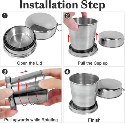 Foldable Stainless Steel Glass
